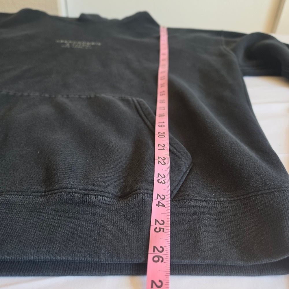 Abercrombie & Fitch Relaxed Soft Fleece Hoodie Mens XL Black Logo Pullover - Picture 7 of 7